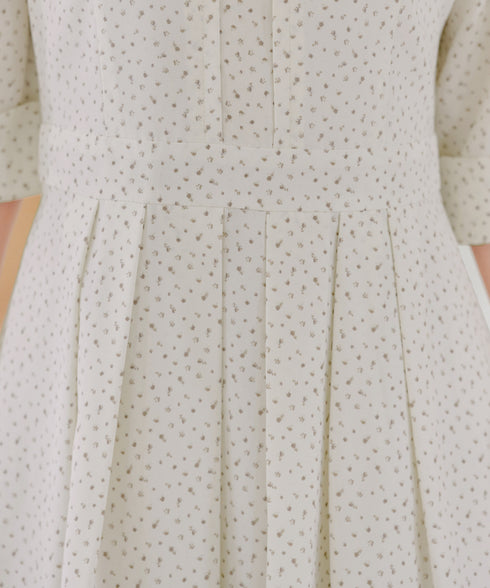 変形ドット柄ワンピース