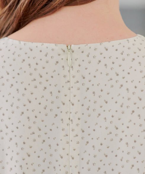 変形ドット柄ワンピース