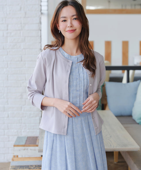 【小倉優子さん着用】フレアスリーブ柄ワンピース