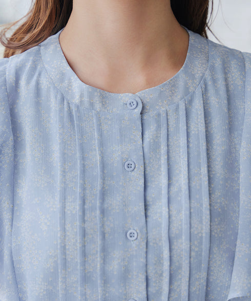 【小倉優子さん着用】フレアスリーブ柄ワンピース