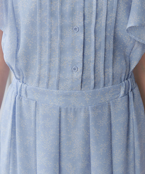 【小倉優子さん着用】フレアスリーブ柄ワンピース