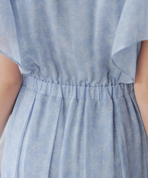 【小倉優子さん着用】フレアスリーブ柄ワンピース