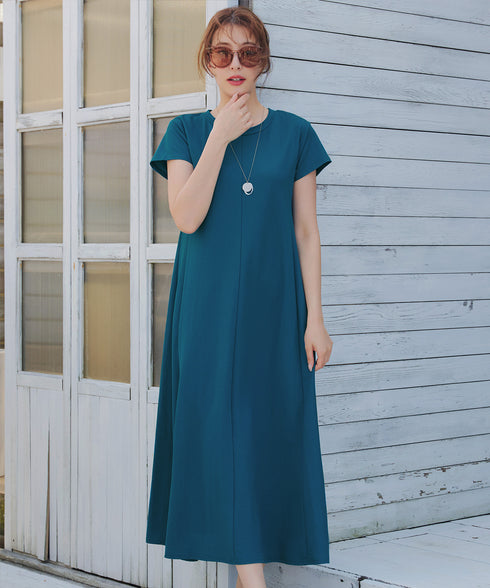 【接触冷感】イージーカットソーロングワンピース