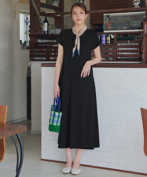 【接触冷感】イージーカットソーロングワンピース