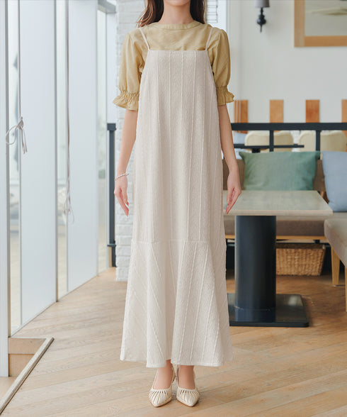 ストレッチレースキャミワンピース