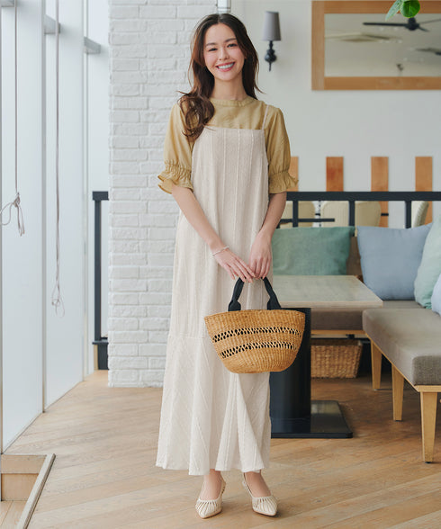 ストレッチレースキャミワンピース