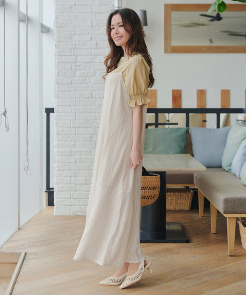 ストレッチレースキャミワンピース