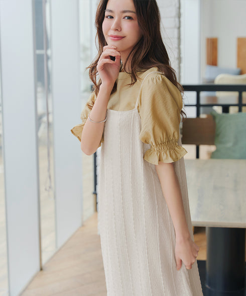 ストレッチレースキャミワンピース