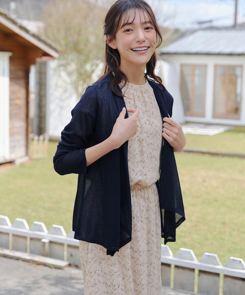 花柄フレンチスリーブワンピース