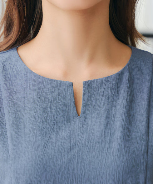 【新色追加】 ギャザーランタンスリーブワンピース