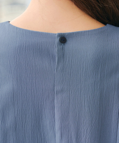 【新色追加】 ギャザーランタンスリーブワンピース