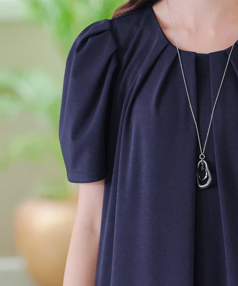 カットソーフレアAラインワンピース