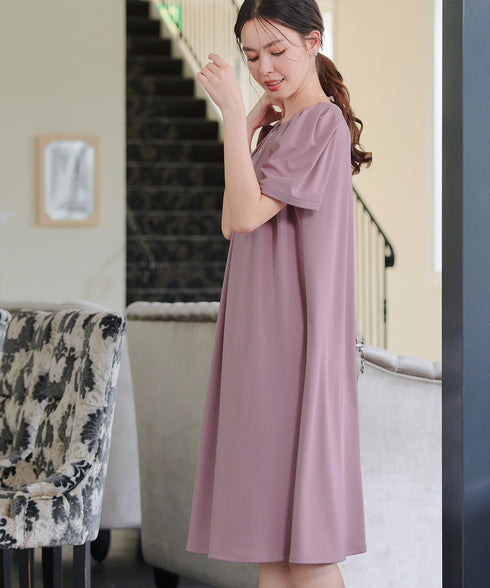 カットソーフレアAラインワンピース