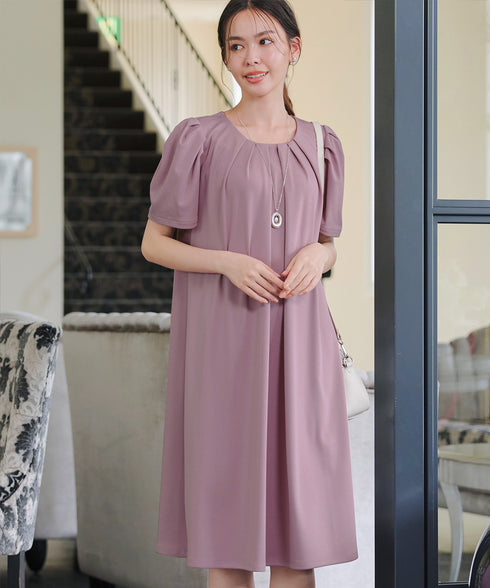 カットソーフレアAラインワンピース