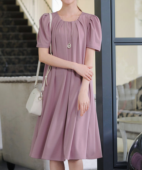 カットソーフレアAラインワンピース