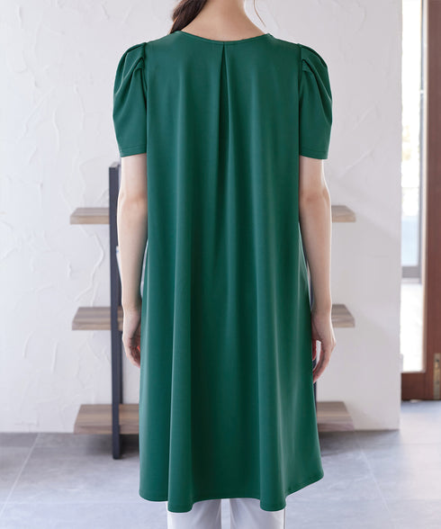 カットソーフレアAラインワンピース