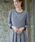 薄地ツイード配色フィット&フレアワンピース