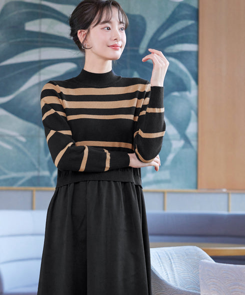 ニットドッキングワンピース