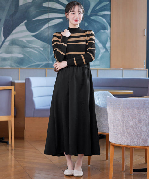 ニットドッキングワンピース