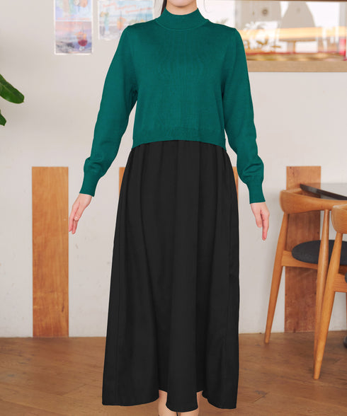 ニットドッキングワンピース