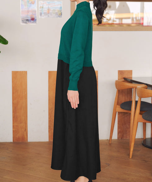 ニットドッキングワンピース