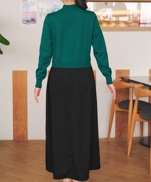 ニットドッキングワンピース