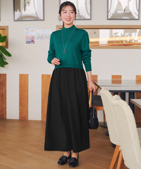 ニットドッキングワンピース