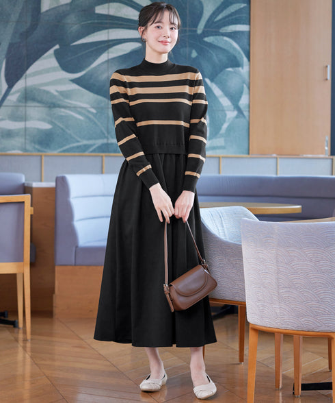 ニットドッキングワンピース