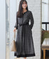 シアーチェック配色ワンピース