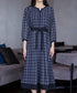シアーチェック配色ワンピース