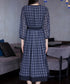 シアーチェック配色ワンピース