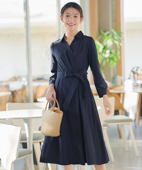 カシュクールシャツワンピース