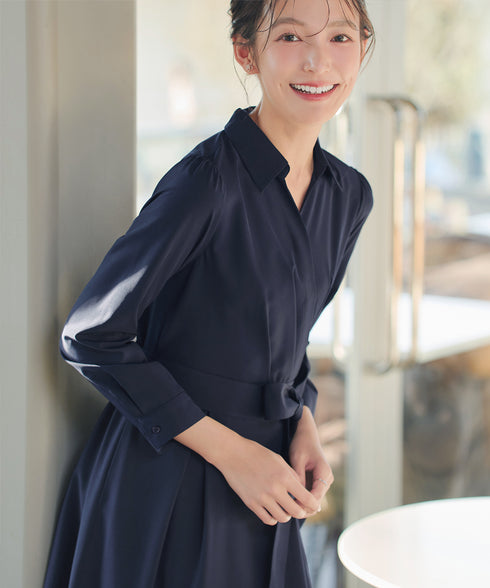 カシュクールシャツワンピース