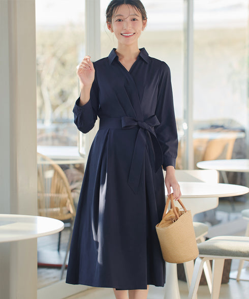 カシュクールシャツワンピース