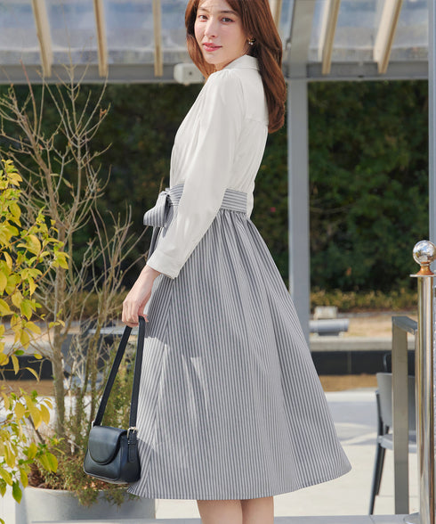 カシュクールシャツワンピース