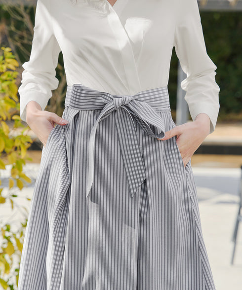 カシュクールシャツワンピース