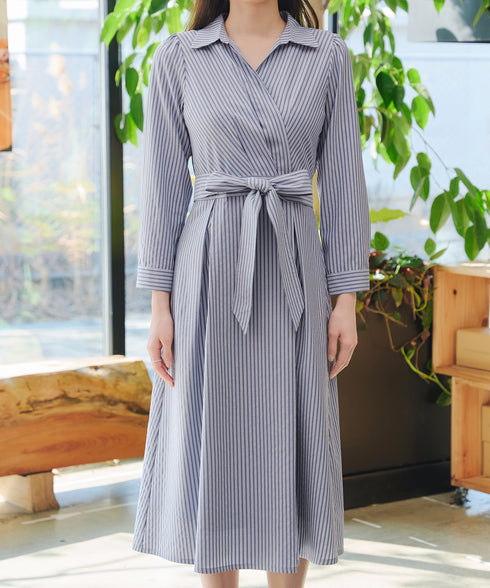 カシュクールシャツワンピース