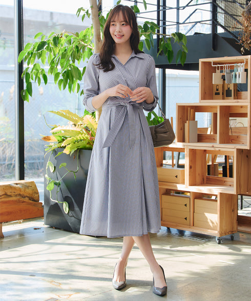 カシュクールシャツワンピース