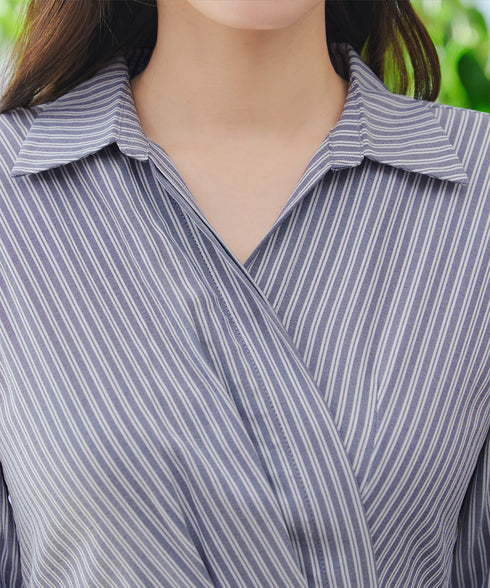 カシュクールシャツワンピース