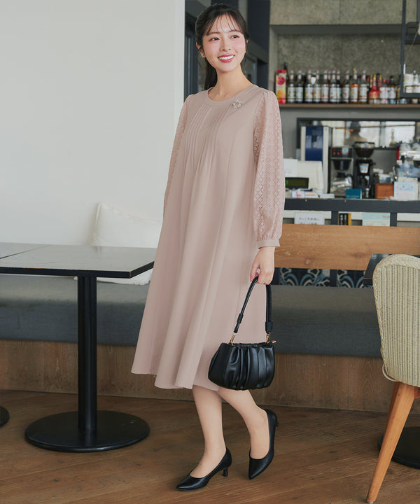 レーススリーブワンピース