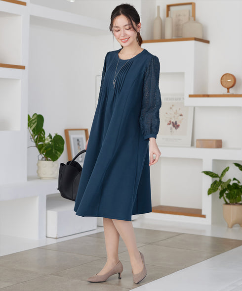 レーススリーブワンピース