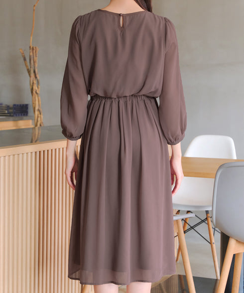 ブラウジングシフォンワンピース