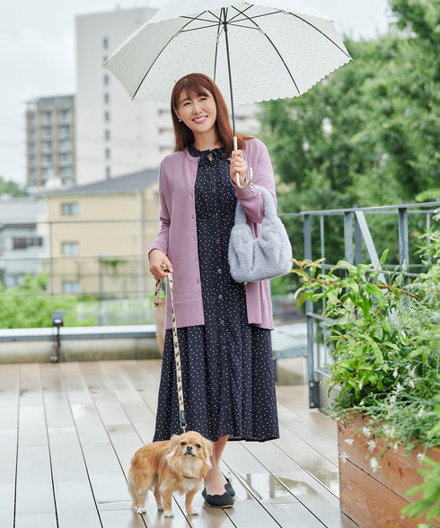 【安めぐみさん着用・新色追加】 襟フリルリボンワンピース