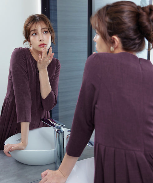 プリーツワンピース