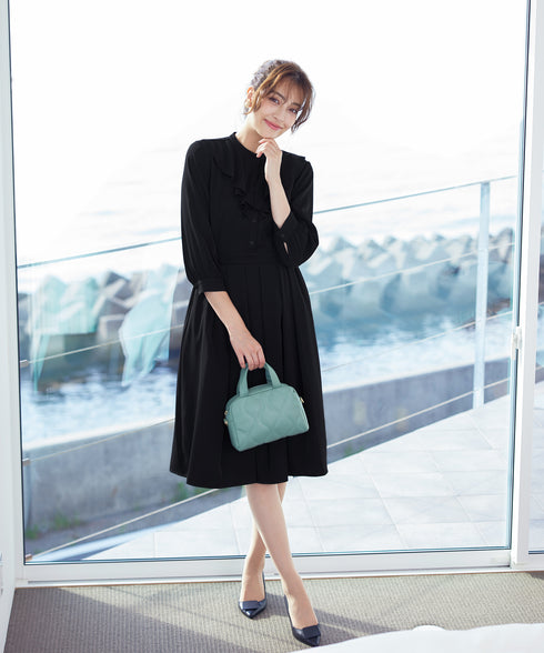 【アウトレット】ラッフルフリルワンピース