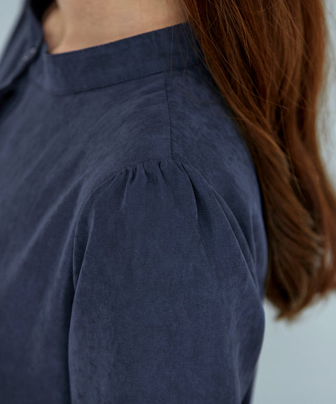 ピーチスキンバンドカラーワンピース