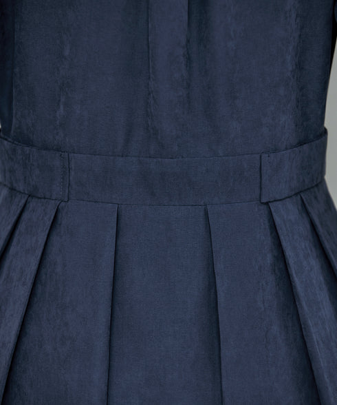 ピーチスキンバンドカラーワンピース