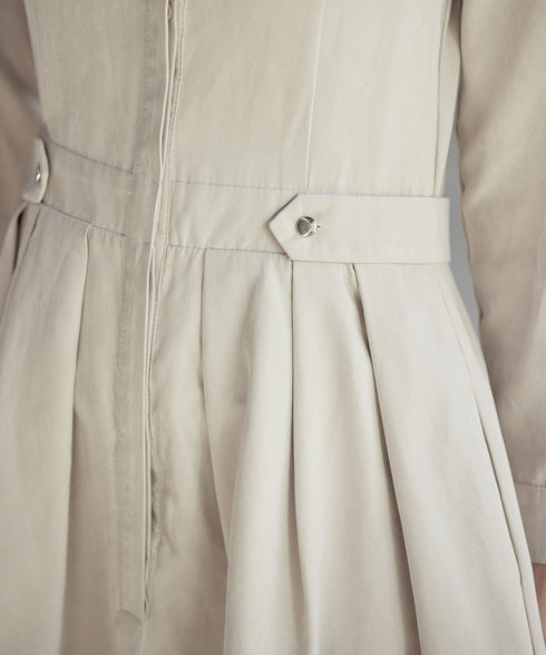 ピーチスキンバンドカラーワンピース