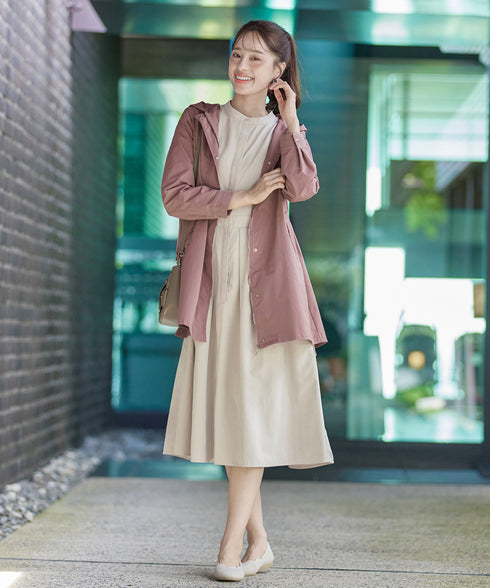 ピーチスキンバンドカラーワンピース