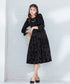 【安田美沙子さん着用 / 新色追加】 フラワーフロッキーワンピース